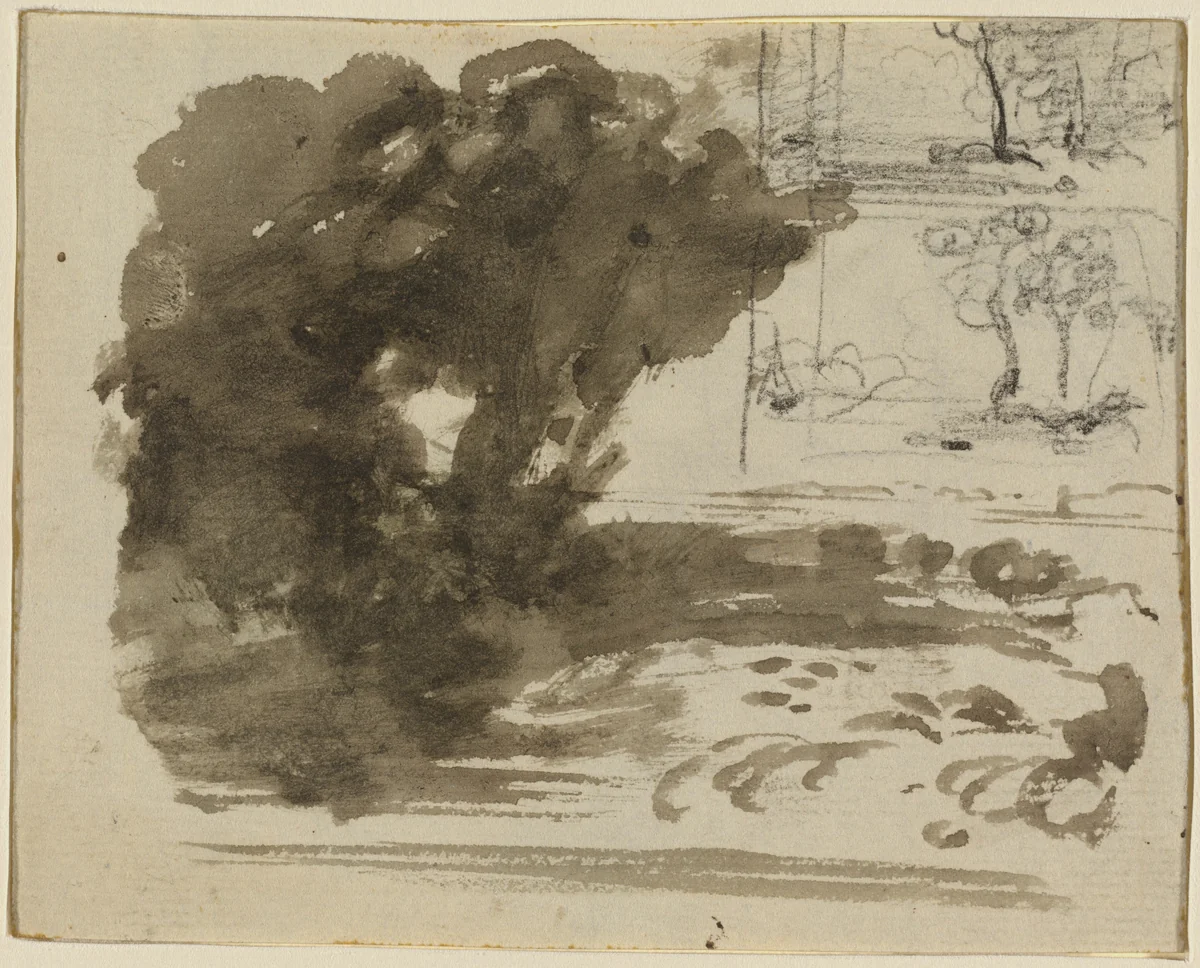 A Stand of Trees [recto] by John Varley, drawing, 1778-1842