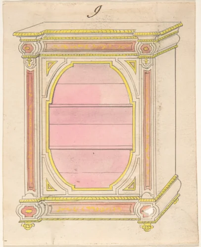 Cabinet Design by anonymous, drawing, 1800-1900