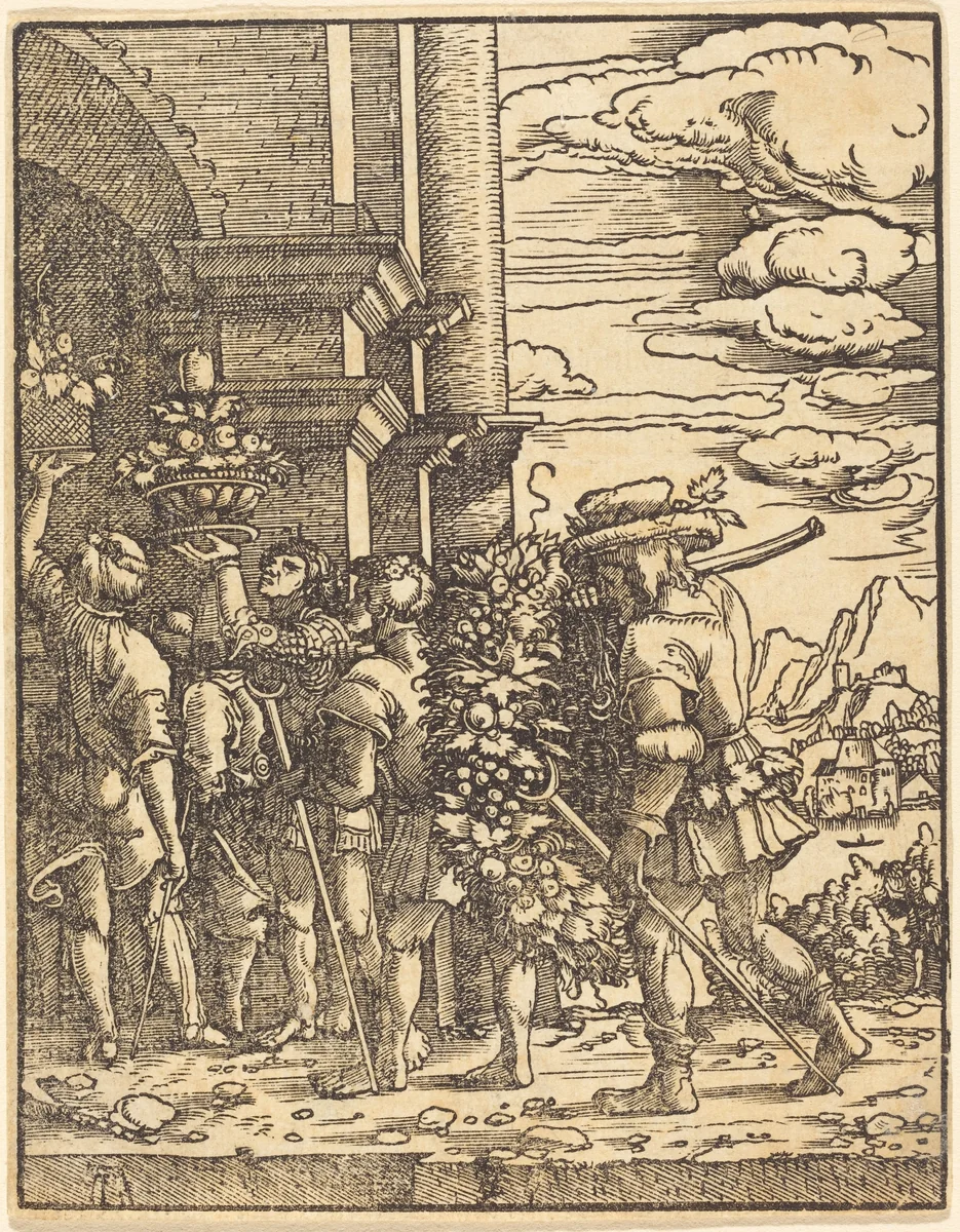 Joshua and Caleb by Albrecht Altdorfer, print, 1520