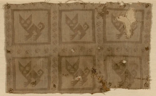 Fragment by Chancay, textile, 1000-1476