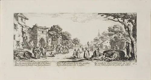 Dying Soldiers by the Roadside, plate sixteen from The Miseries of War by Jacques Callot, print, 1633