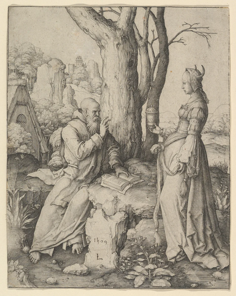 The Temptation of St. Anthony by Lucas van Leyden, print, 1509