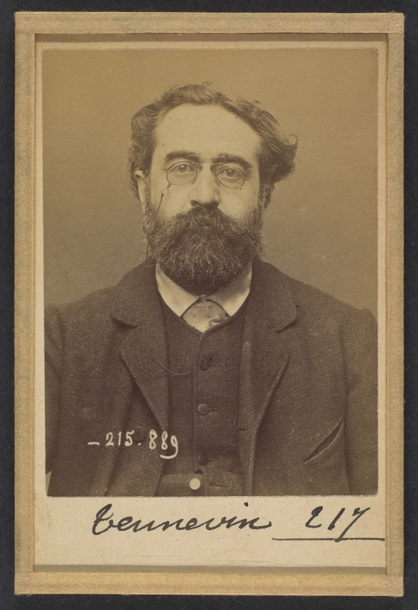 Tennevin. Alexandre. 48 ans, né à Paris. Comptable. Anarchiste. 19/3/94. by Alphonse Bertillon, photograph, 1894