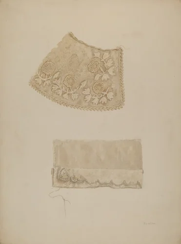 Darned Collar & Pattern of Embroidery by Eva Wilson, index of american design, 1938