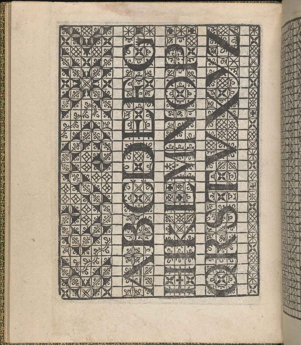 Giardineto novo di punti tagliati et gropposi per exercitio & ornamento delle donne (Venice 1554), page 20 (verso) by Matteo Pagano, book, 1554