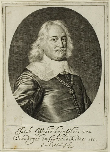 Jacob Westerbaen, lord of Brandwijk by Cornelis Visscher, print, 1649-1658