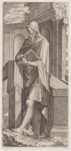 St. Judas Thaddaeus, from "Christ, the Twelve Apostles and St. Paul" by Lambert Suavius, print, 1525-1576