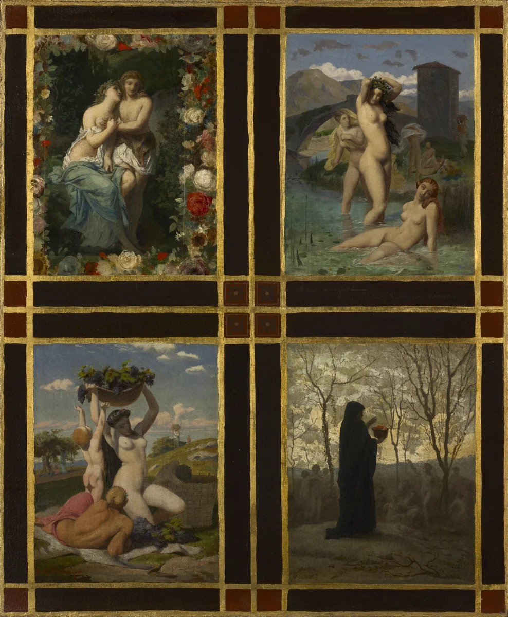 The Four Seasons by Henry Picou, painting, 1850