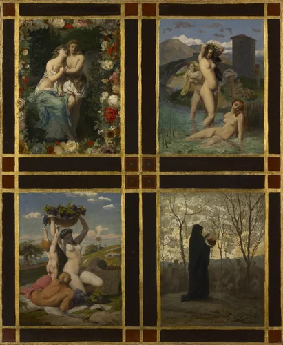 The Four Seasons by Henry Picou, painting, 1850