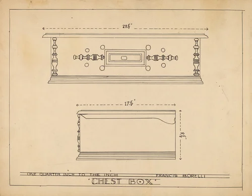 Desk Box by Francis Borelli, index of american design, 1940