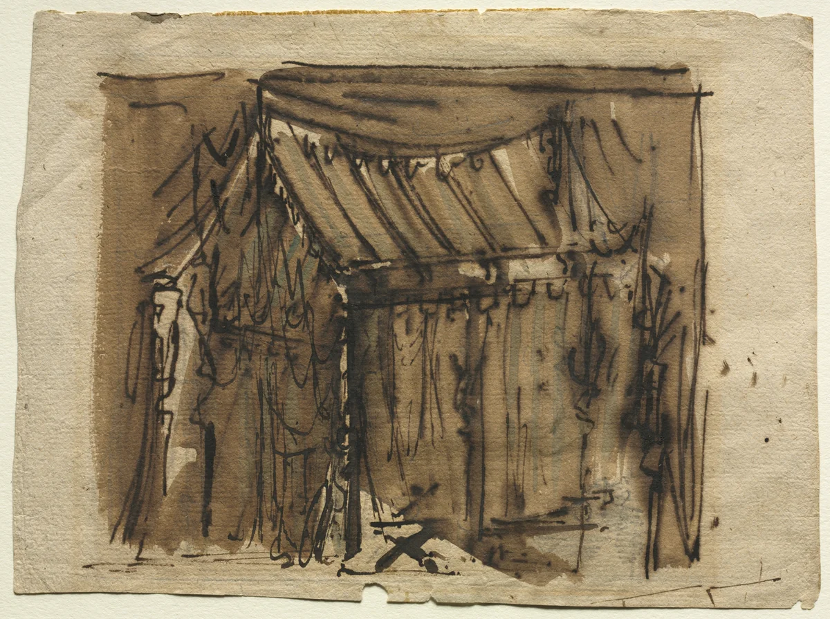 Tent (recto) by Josef Platzer, drawing