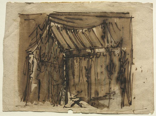 Tent (recto) by Josef Platzer, drawing