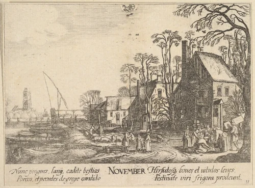 November by Wenceslaus Hollar, print, 1628-1629