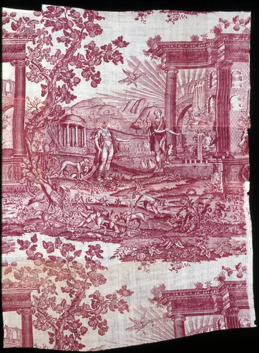 The Temple of Diana (Furnishing Fabric) by Bromley Hall, textile, 1775-1790