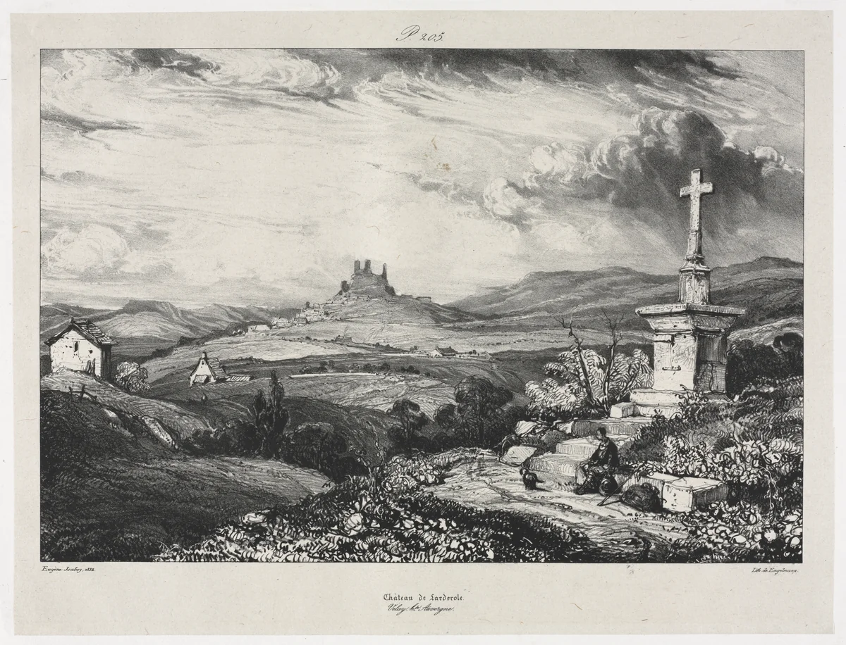 Château de Larderole by Eugène Isabey, print, 1832