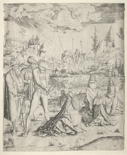 The Martyrdom of St. Catherine by Master MZ, print, 1500-1503