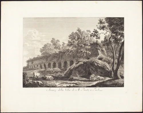 Avanzi della Villa di M. Bruto a Tivoli by Albert Christoph Dies, portfolio, 1755-1822
