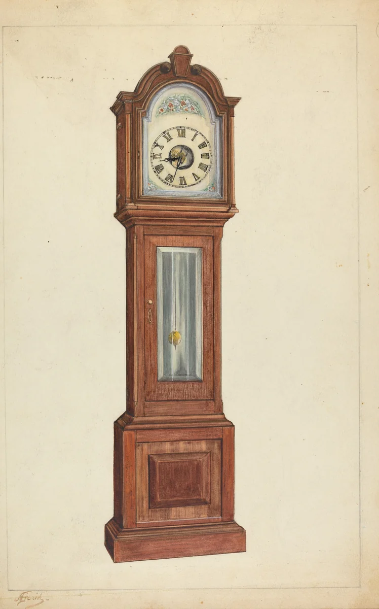 Clock by Nicholas Gorid, index of american design, 1930-1940