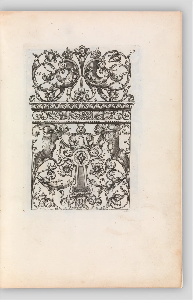 Diverses Pieces de Serruriers, page 11 (recto) by Jean Berain, book, 1658-1668