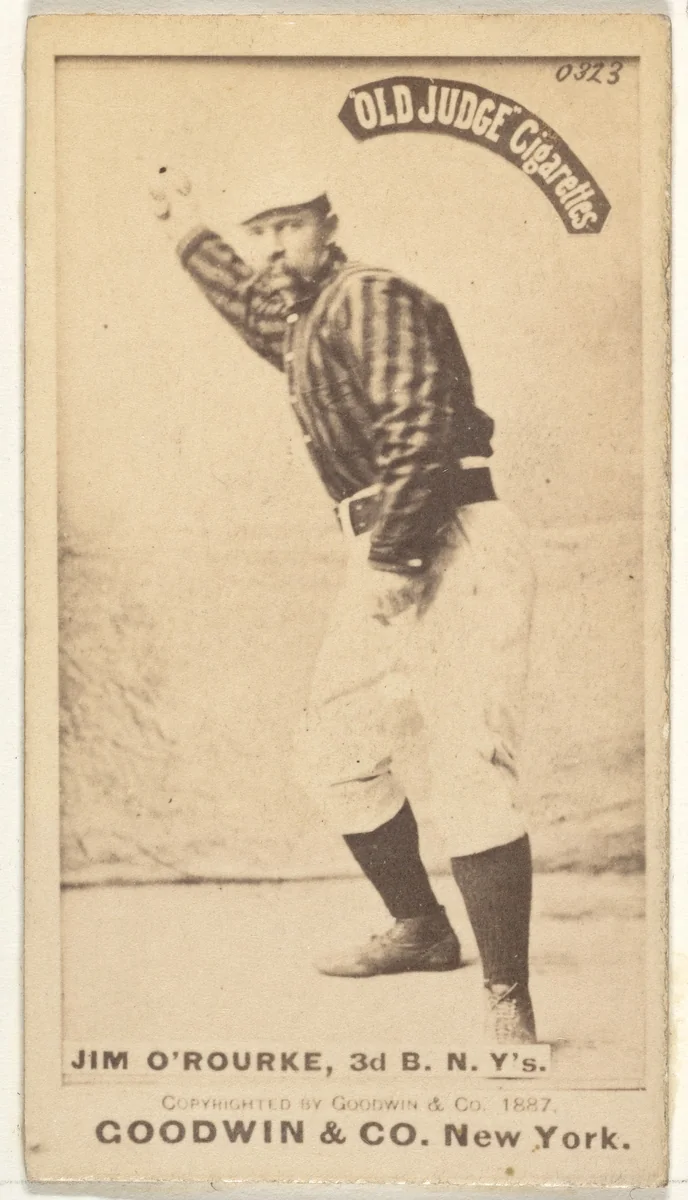 James Henry O'Rourke, 3rd Base, New York, from the Old Judge series (N172) for Old Judge Cigarettes by Goodwin & Company, photograph, 1887
