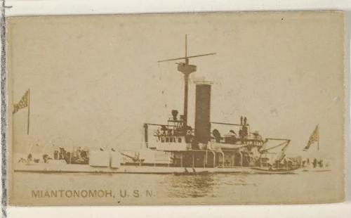Miantonomoh, U.S.N., from the Famous Ships series (N50) for Virginia Brights Cigarettes by Allen & Ginter, photograph, 1895