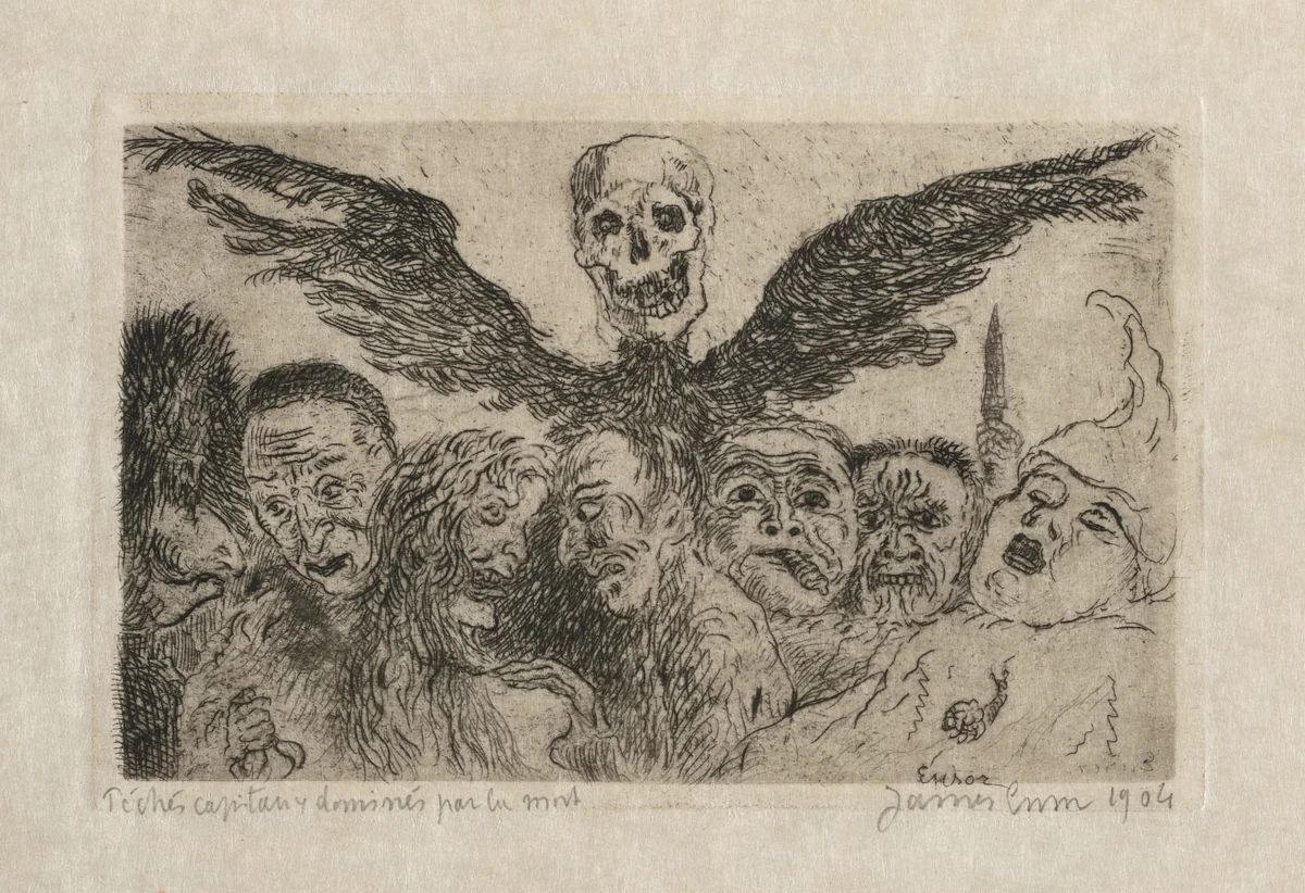 The Seven Deadly Sins by James Ensor, print, 1902-1904