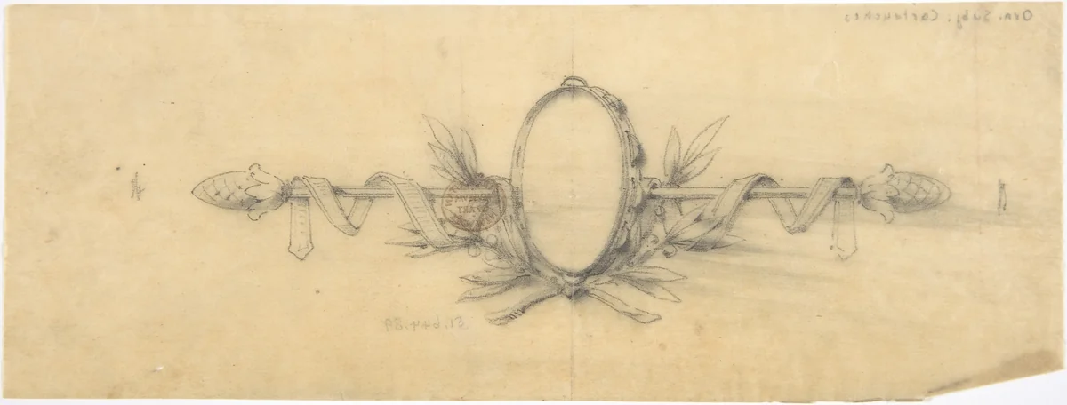 Design for Cartouche by anonymous, drawing, 1700-1799