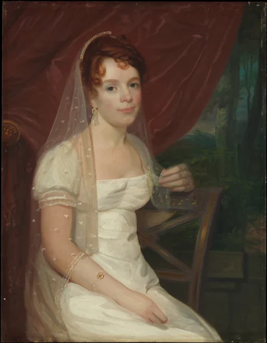 Mrs. Robert Dickey (Anne Brown) by John Wesley Jarvis, artwork, 1807-1810