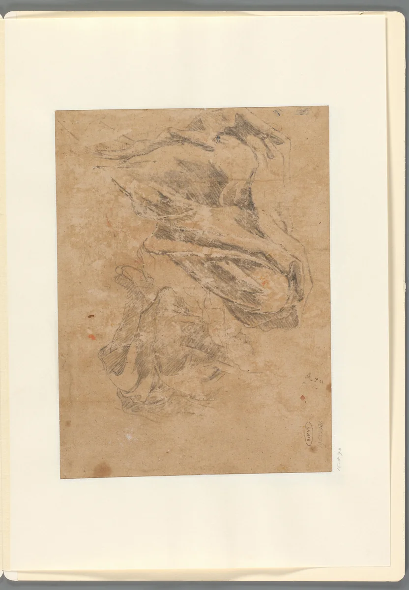 Studies van benen by Gregorio de Ferrari, drawing, 1657-1687