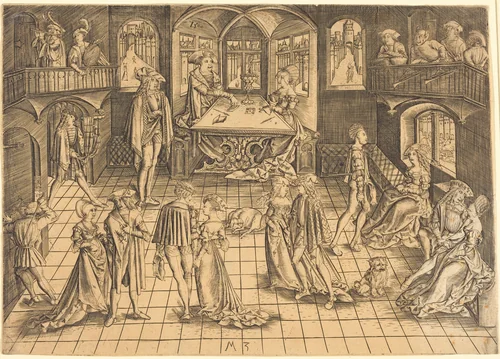 The Ball by Master MZ, print, 1500