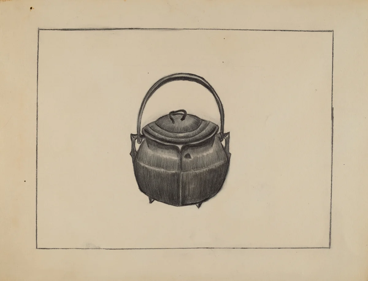 Kettle by Mae Szilvasy, index of american design, 1935