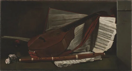 Attributes of Music by François Bonvin, painting, 1863