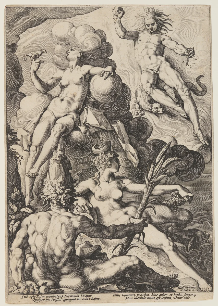 The Four Elements by Jacob Matham, print, 1588