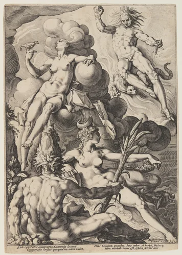The Four Elements by Jacob Matham, print, 1588