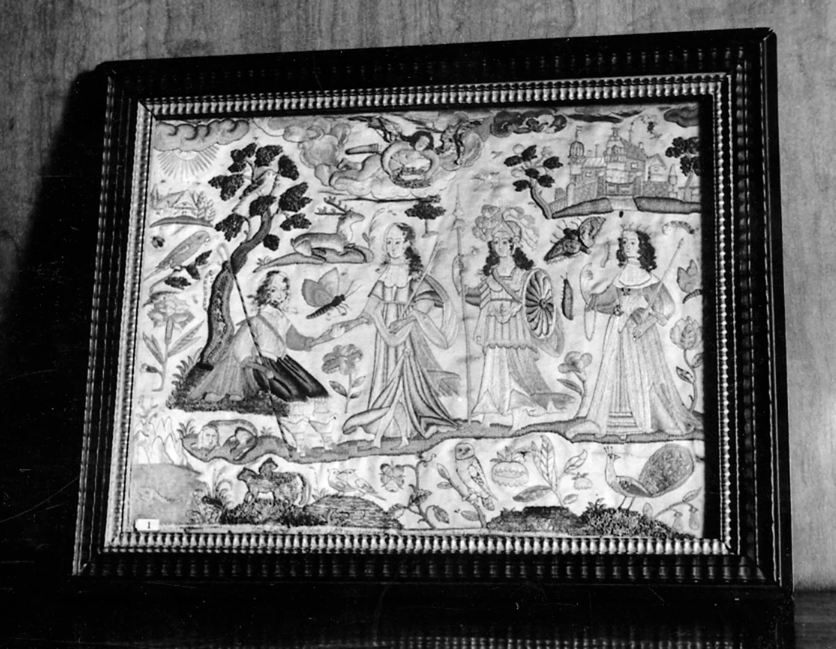 Picture (Depicting the Judgement of Paris) (Needlework) by England, textile, 1625-1675