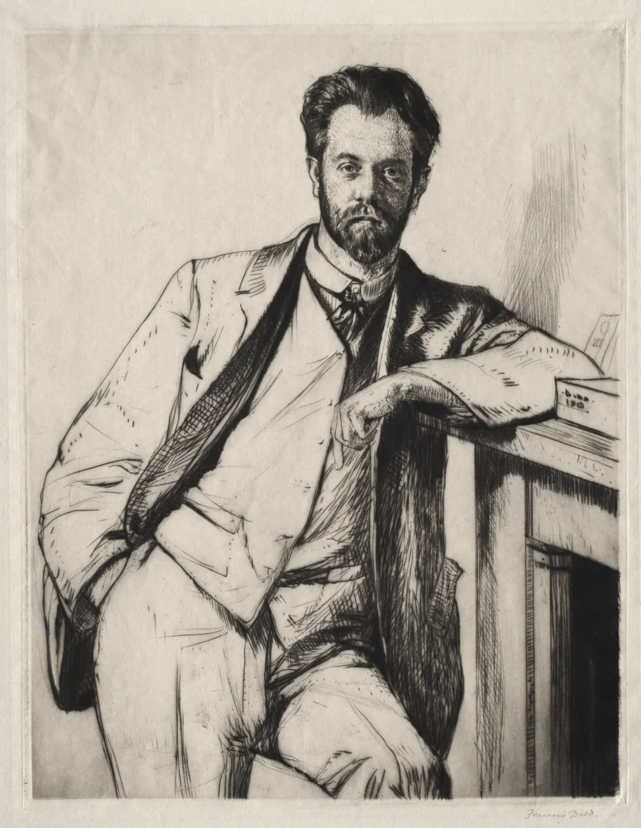 Charles Holden by Francis Dodd, print, 1915
