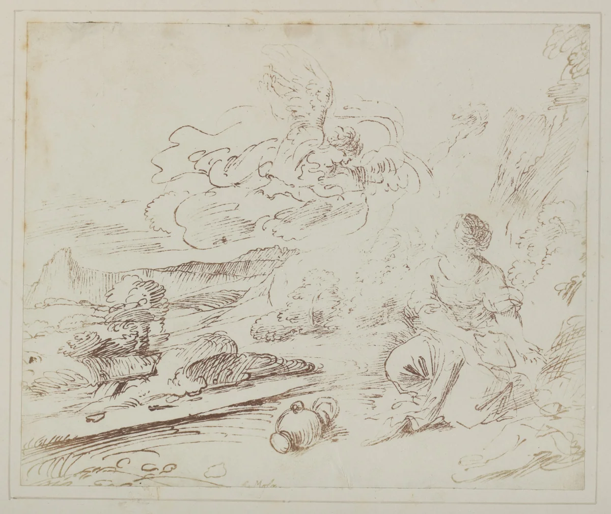 Hagar in the Desert by William Henry Fox Talbot, photograph, 1843-1846