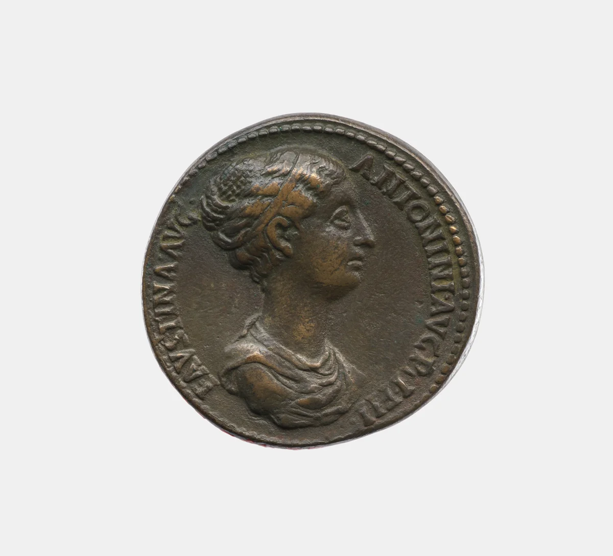 Faustina Jr. d. A.D. 176, wife of Marcus Aurelius by Giovanni del Cavino, metalwork, 1500-1570