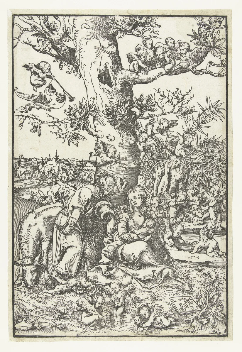 Rest on the Flight into Egypt by Unknown, print, 1509