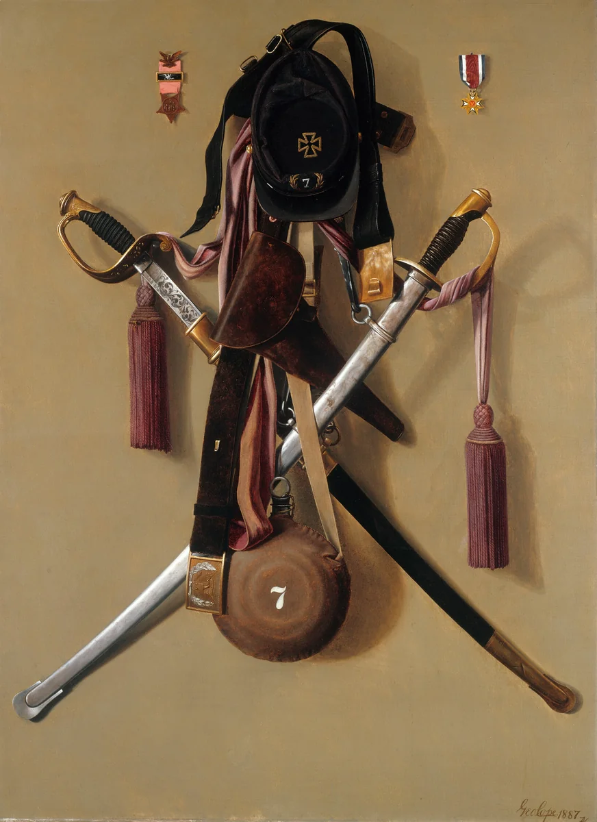 Civil War Regalia of Major Levi Gheen McCauley by George Cope, painting, 1887