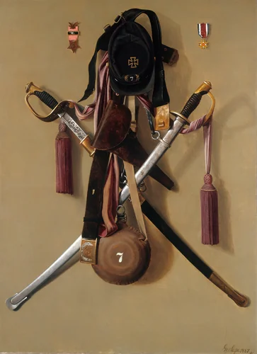 Civil War Regalia of Major Levi Gheen McCauley by George Cope, painting, 1887