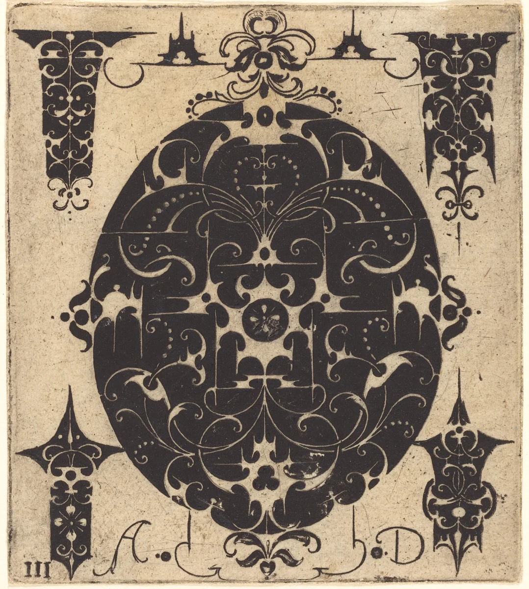 Ornament by Master AD, print, 1519-1610
