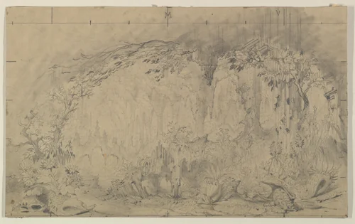 Design for a Stage Set by Eugène Cicéri, drawing, 1830-1890