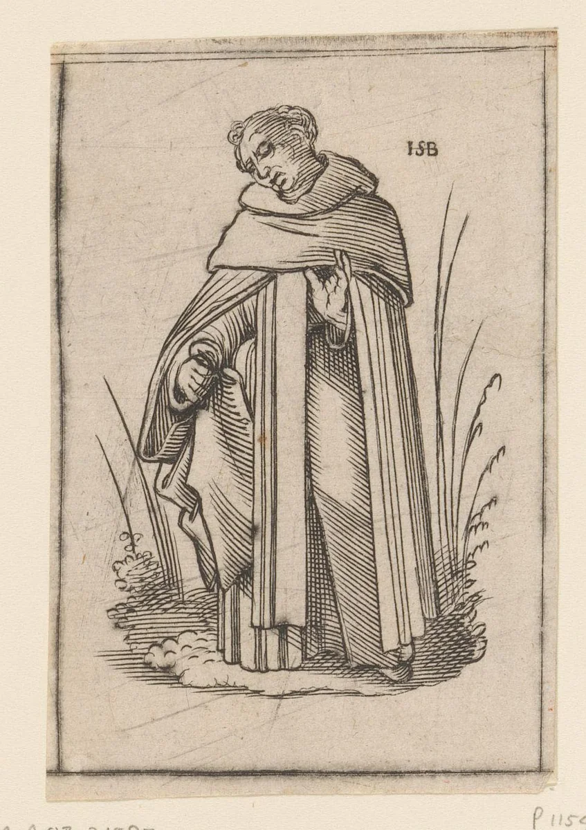Monnik van de orde Onze Lieve Vrouwenbroederschap by anonymous, print, 1526