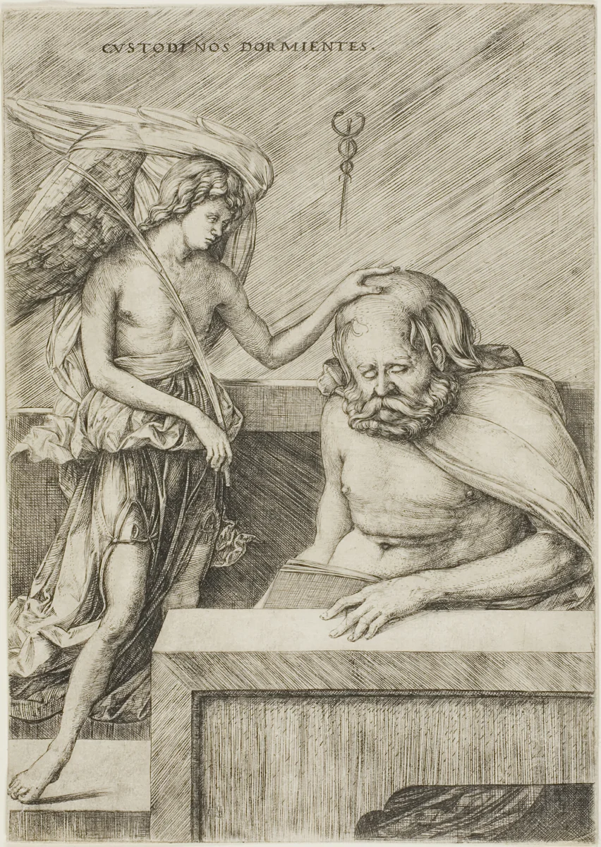 The Guardian Angel by Jacopo de' Barbari, print, 1504-1514