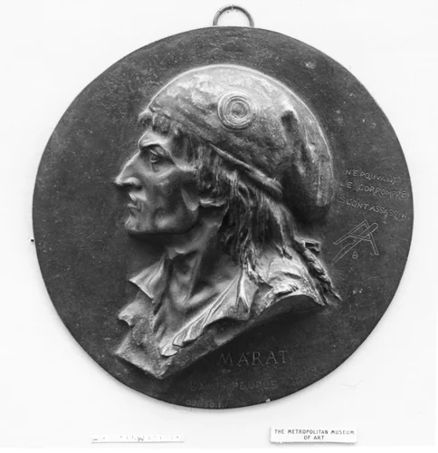 Portrait of Jean Paul Marat (1743–1793) by Brisson, metalwork, 1868
