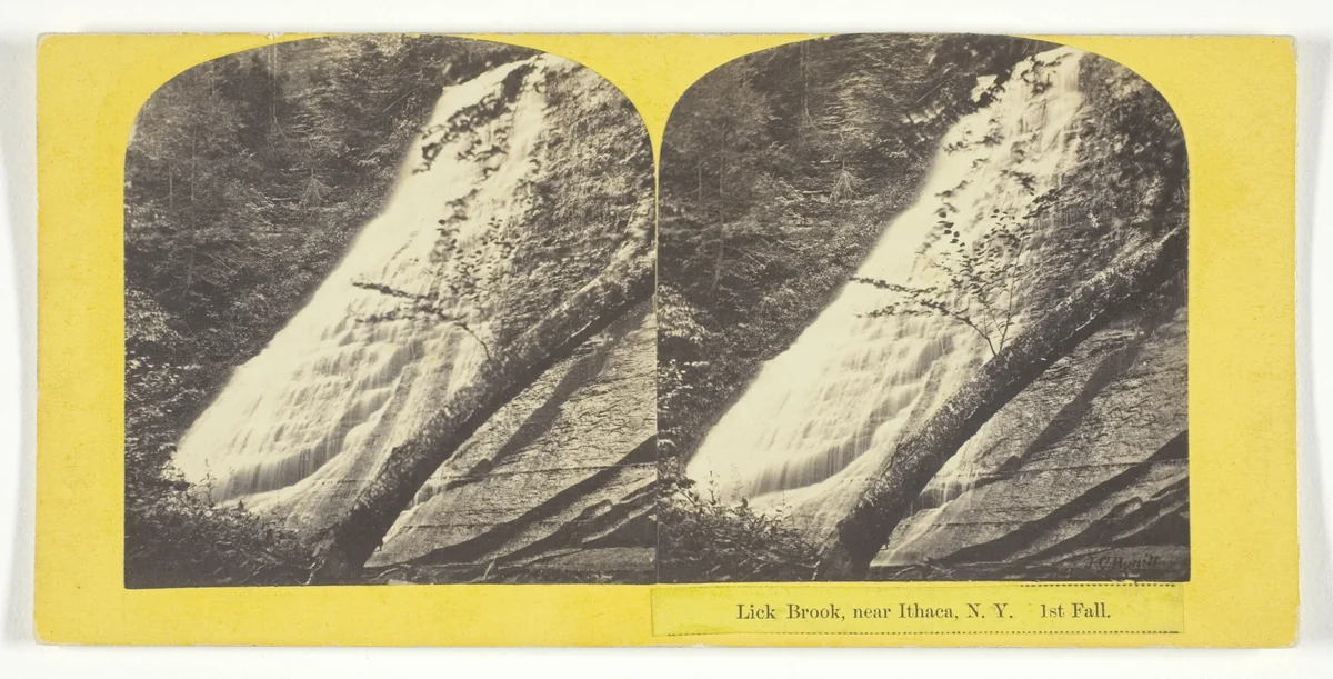 Lick Brook, near Ithaca, N.Y. 1st Fall by J. C. Burritt, photograph, 1860-1865