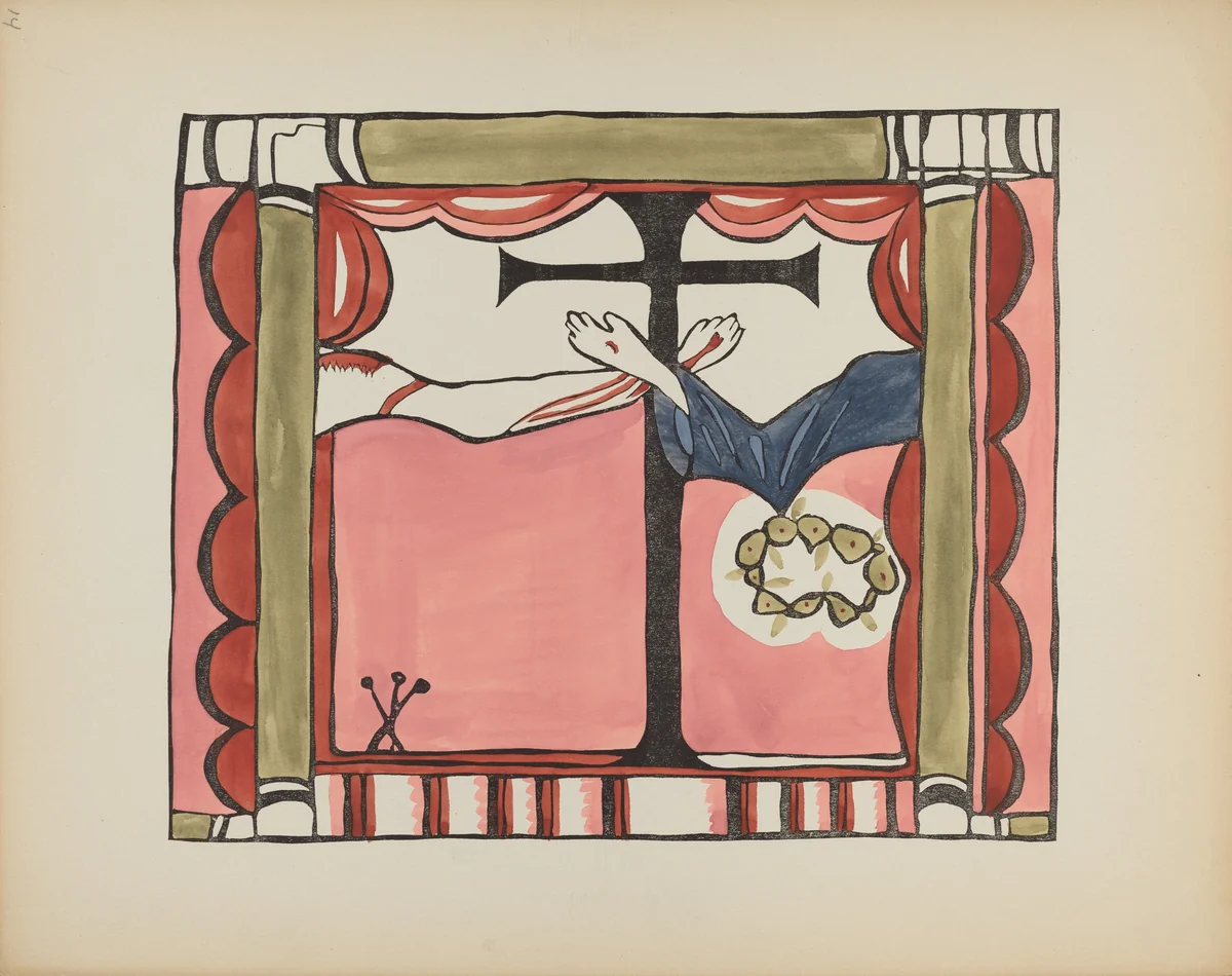Plate 14: Main Altarpiece, Chimayo: From Portfolio "Spanish Colonial Designs of New Mexico" by American 20th Century, index of american design, 1935-1942