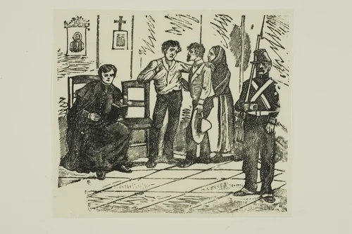 Corrido:The Death Room of a Sentenced Man by José Guadalupe Posada, print, 1871-1913