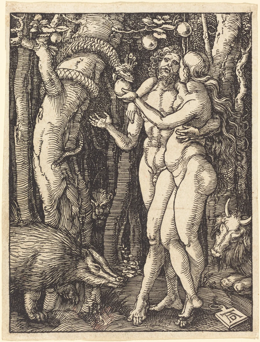 The Fall of Man by Albrecht Dürer, print, 1509-1510